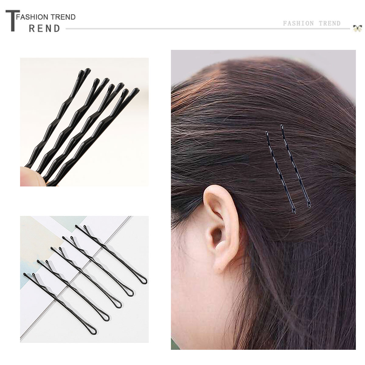 waved hair pins