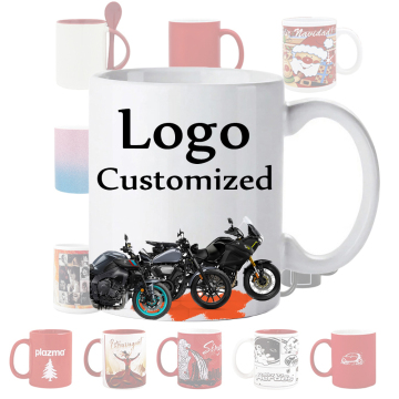Keramische mok met aangepast logo -afdrukken voor advertenties en creativiteit