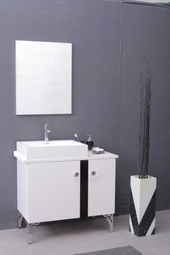 European Style Acrylic Solid Surface Bathroom Cabinet Wash Basin Tops (CM3008)