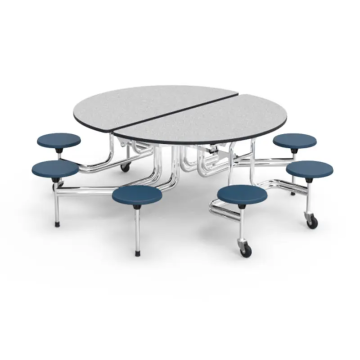 8 Seater Octagon Folding Canteen Table Set for Schools and Colleges