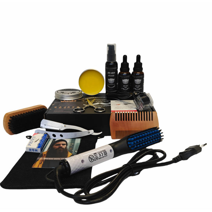 Kit de aseo de barba masculina de 12 piezas