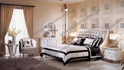 Double bed design furniture modern leather european bed room furniture bedroom set