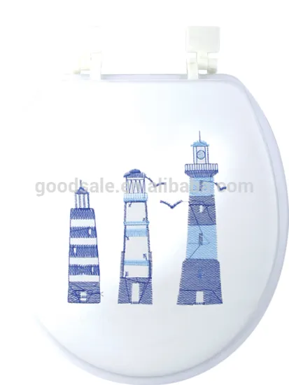 2014 new design adult embroidery pvc soft toilet seat T-073