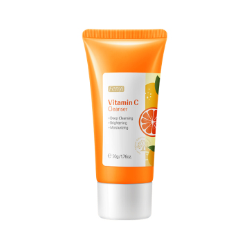Korean Vitamin C Facial Cleanser - Private Label Whitening 50g Face Wash for Anti-Aging and Skin Brightening