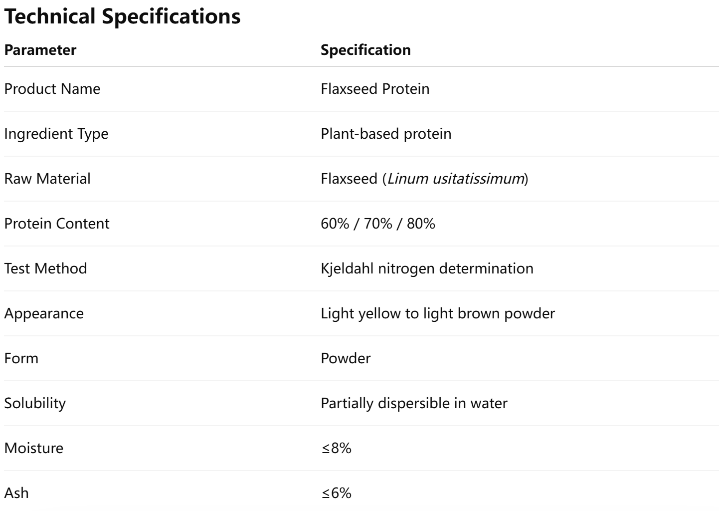 Natural Flaxseed Protein Powder