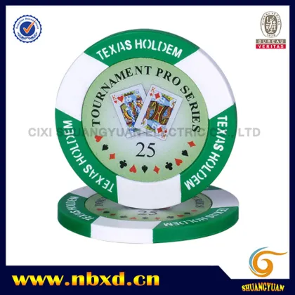 11.5g Texas Hold'em Tournament Poker Chips with Custom Stickers