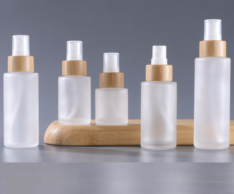 Bamboo Frosted Glass Spray Bottle