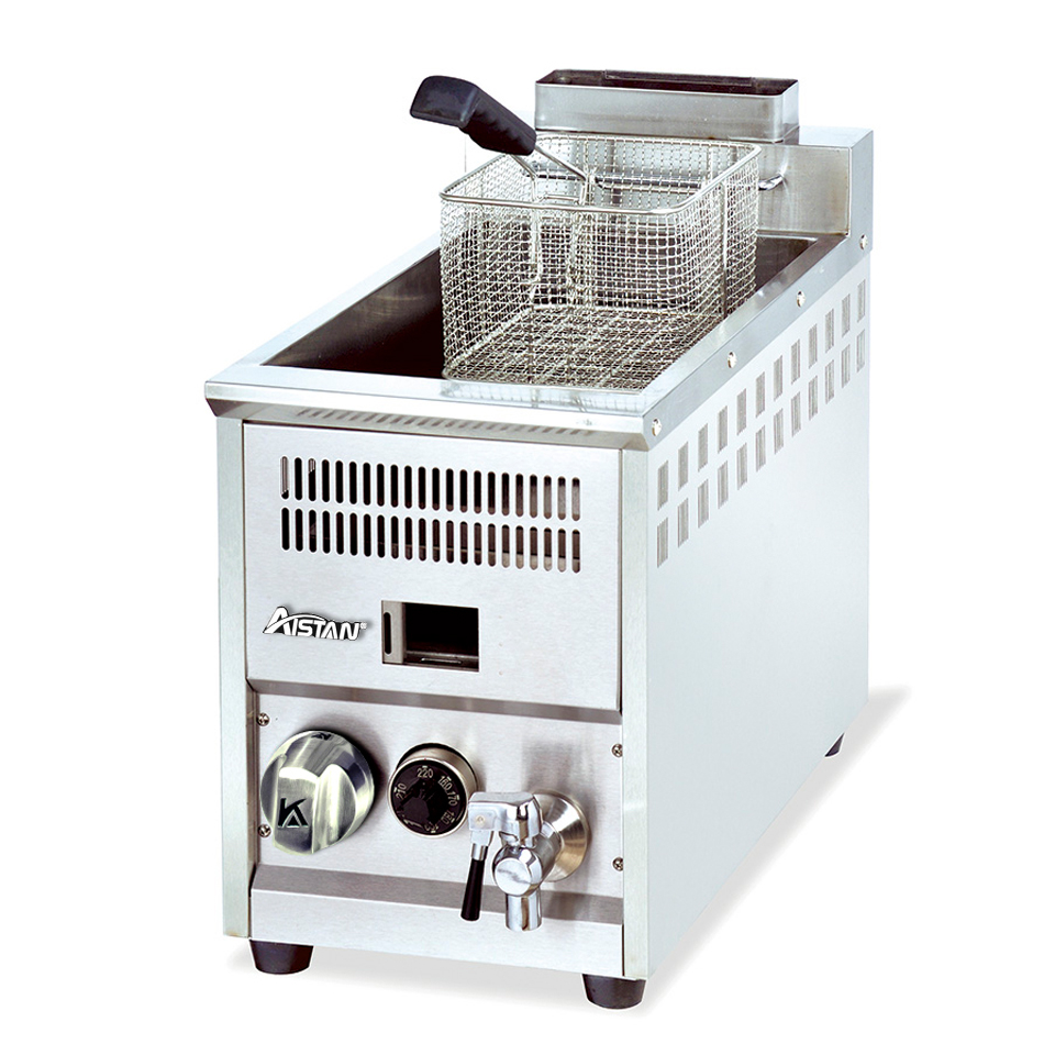 Commercial Electric Fryer Restaurant Adjustable 12L LPG Gas Deep Fryer With Temperature  Control