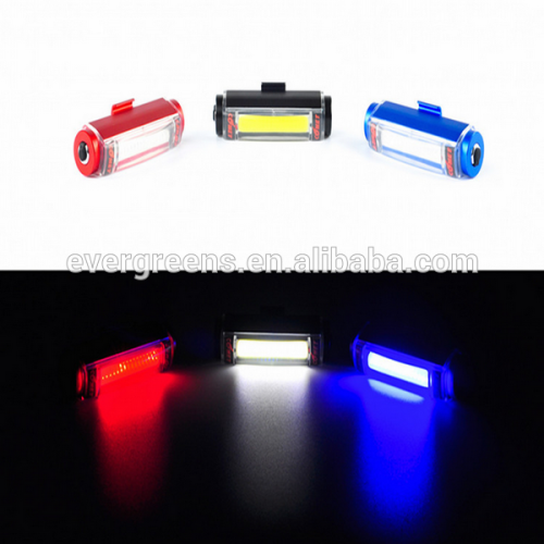 3W Colorful Aluminium alloy COB strobe bicycle tail light