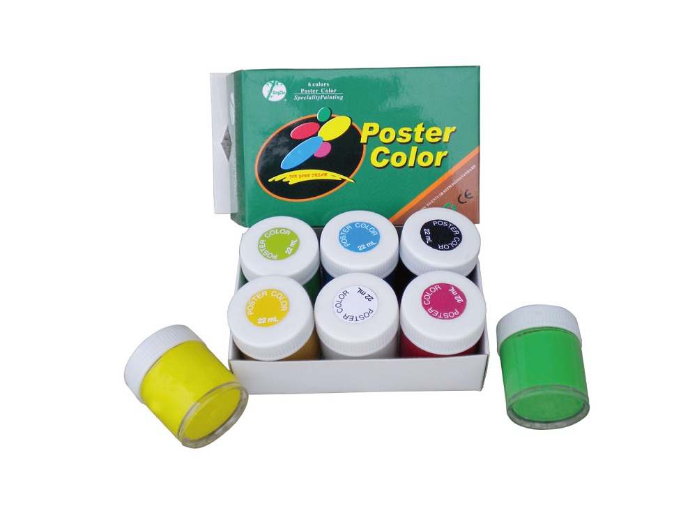 6 colors 22ml poster paint