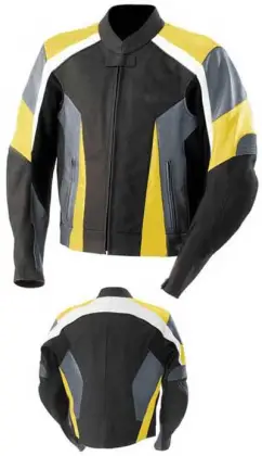 Leather motorbike men jacket