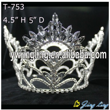 Wholesale 4.5 Inch Rhinestone Full Round Pageant Crown