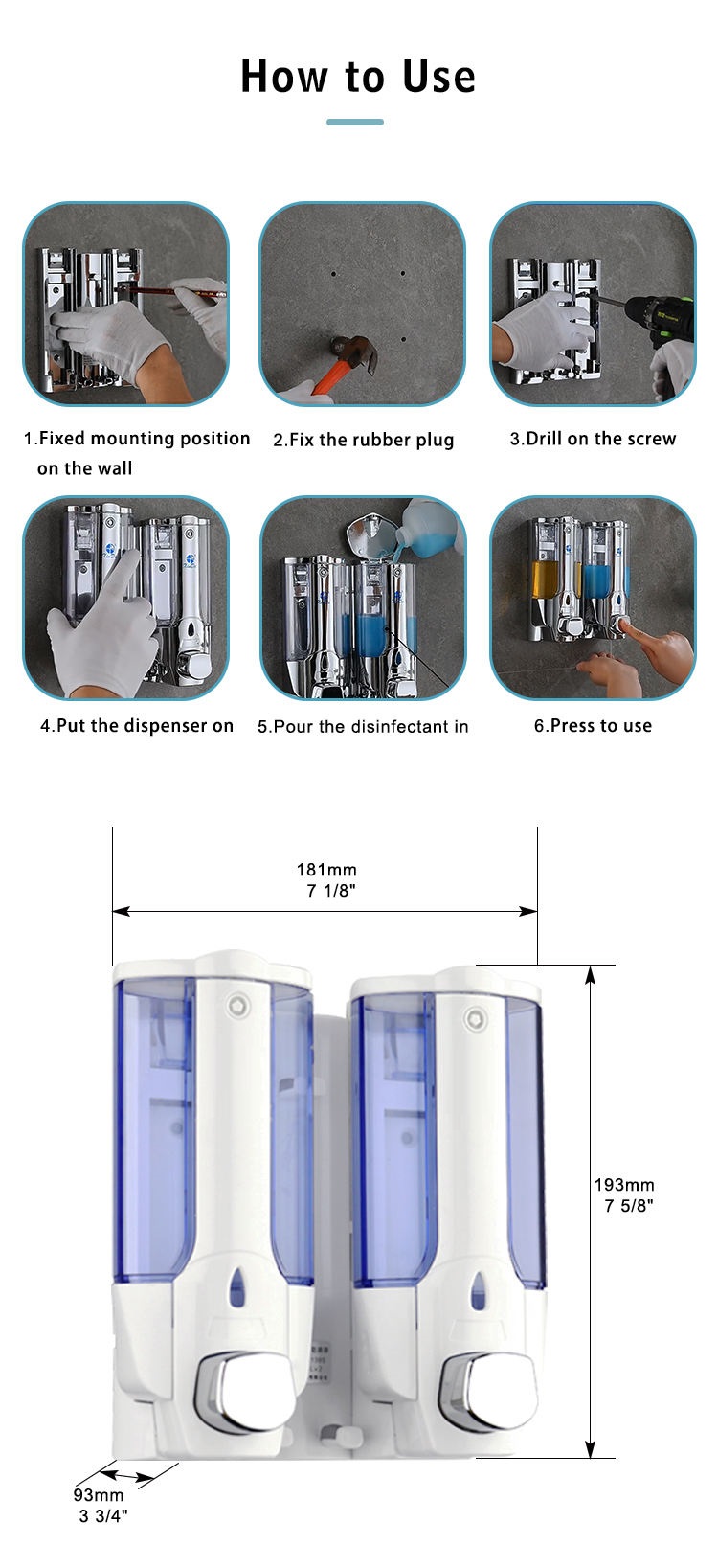 Multipurpose plastic soap dispenser