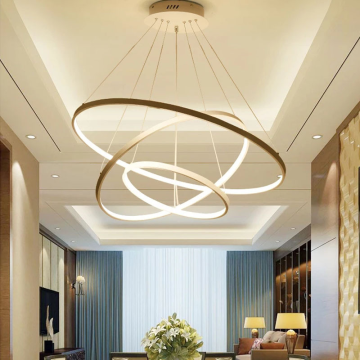 Modern Luxury Gold LED Pendant Light for Living Room
