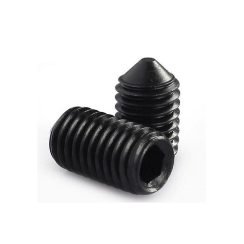 Hexagon socket set screws with cone point