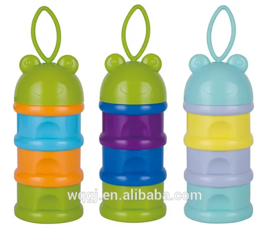 Cartoon Style Baby Food Storage Box 3 Layer Milk Powder Container Baby Infant Feeding Case Portable Milk Powder Bottle Container