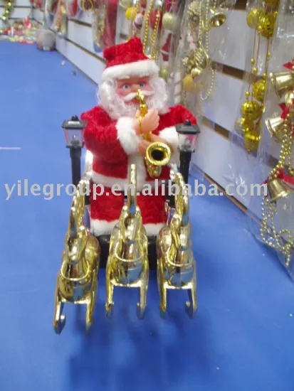 8" santa riding beer