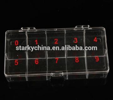 Plastic Compartments False Nail Art Tips storage box