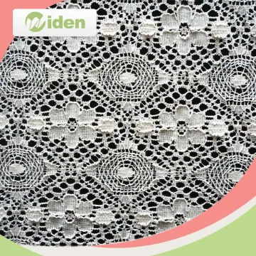 Fancy nylon and cotton embroidery lace fabric
