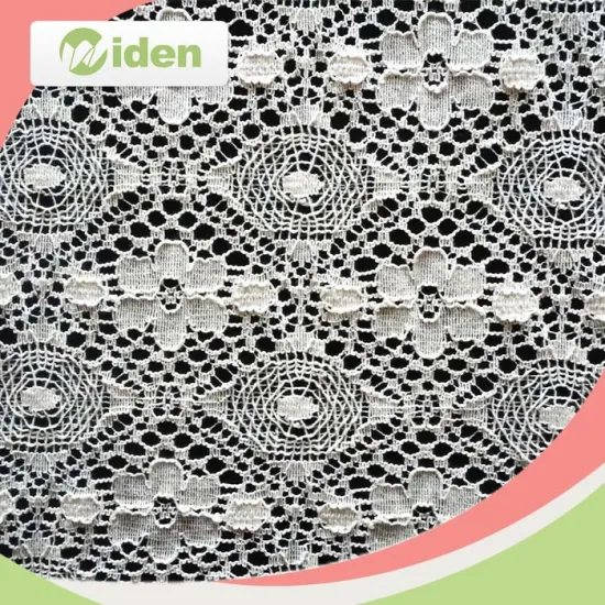 Fancy nylon and cotton embroidery lace fabric