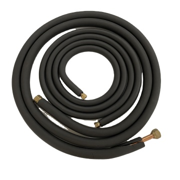 Insulated Copper Pair Coil Pipe for 1/4+1/2 HAVC Air Conditioner with Black Foam Tube