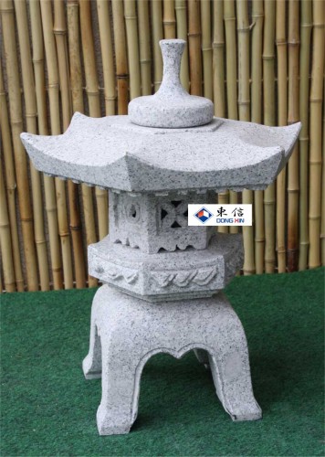 Garden Decoration Grey Granite Stone Lantern