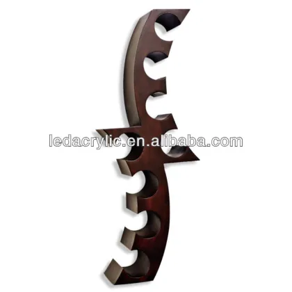 Wine Rack Wall Mount Decorative Art Decor Wood Design Wine Holder