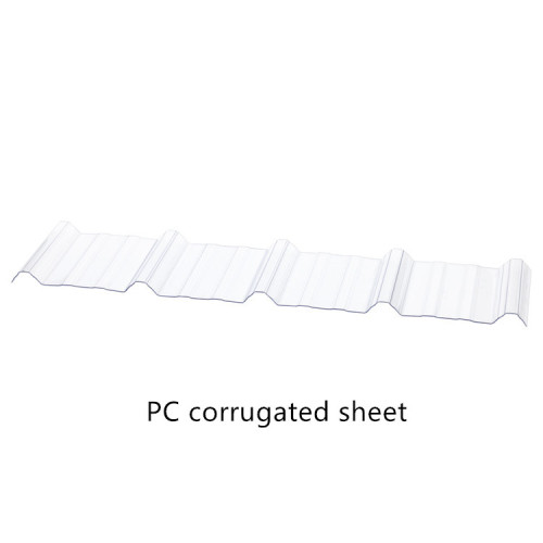 Clear Polycarbonate Corrugated Sheet with Block 100%UV