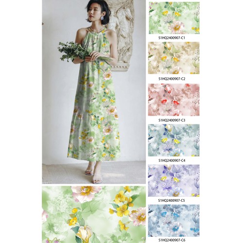2024 New Designs Good Quality Digital Print Woevn Fabric