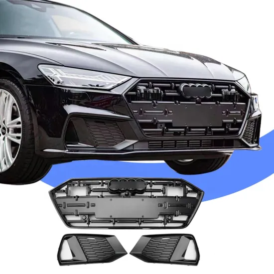 2019-2024 Black or Chrome A7L Grill for Audi A7 C8 - Front Grille Upgrade Accessories