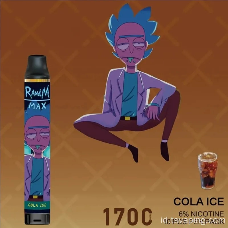 Disposable e Liquid 1700 Puffs Fruit Juice Vape