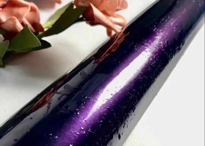 Ultra Metallic Super Glossy Purple Color Pearl Metall Vinyl Car Wrap Lufskanäle 1