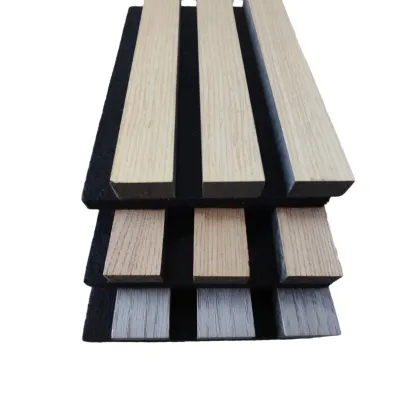 Hot Selling Acoustical Wood Slat Panels for Home Soundproofing