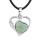 Green Aventurine Love Heart Birthstone Pendant Gemstone Necklaces for Women