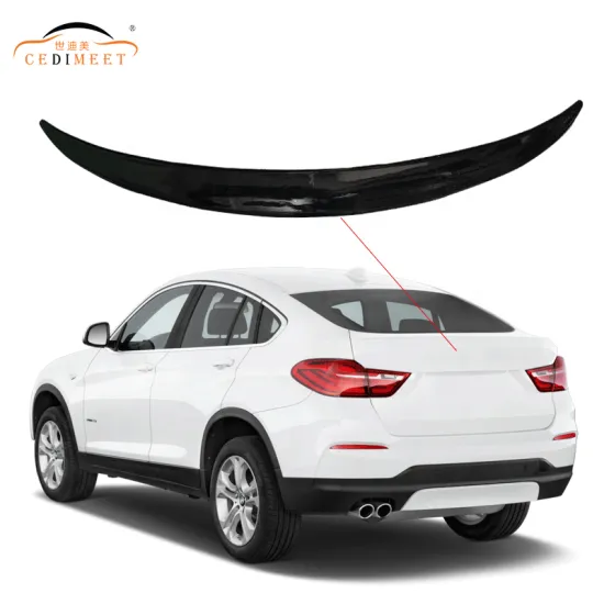 Gloss Black ABS Material Rear Boot Trunk Wing Lip Spoiler for X4 2015-2018