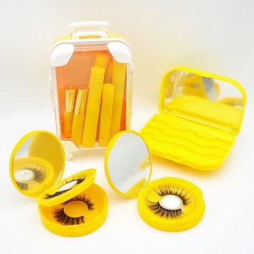 Wholesale Mink Fluffy Lashes 3D Effect Bionic Fiber Reusable Eyelashes Packaging Box