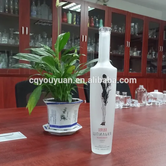 Best selling long neck fancy liquor wine bottles 375ml