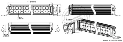 CREE 288W Offroad 45'' LED Lights Bar for Road Roller Bulldozer Crane Forklift Truck, 288w led lights cree