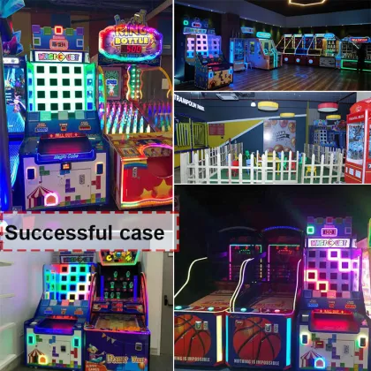 ThreePlus Space Theme Ball Pitching Skill Game Machine, Magic Cube Ticket Redemption Arcade Game for Sale