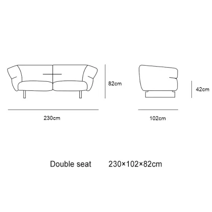 Italian style sofa minimalist imperial concubine high leg