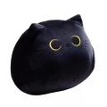 Cute big eyes black cat throw pillow animal