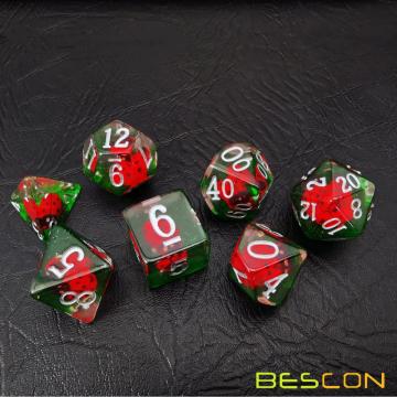 Bescon Red Louderbug RPG Dice Set из 7, новинка божьей коровки многогранны набор игр