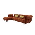 Burnt Orange Modern Sectional Sofa