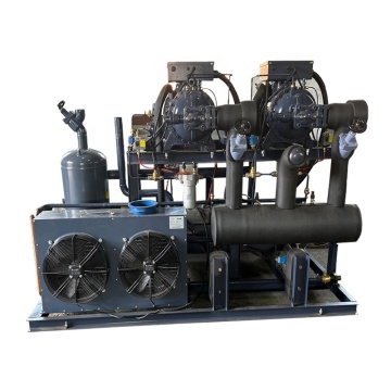 High-Performance Hanzhong 60HP Screw Compressor Refrigeration Equipment: Ultra-Low Temperature Parallel Unit with PLC Electric Box