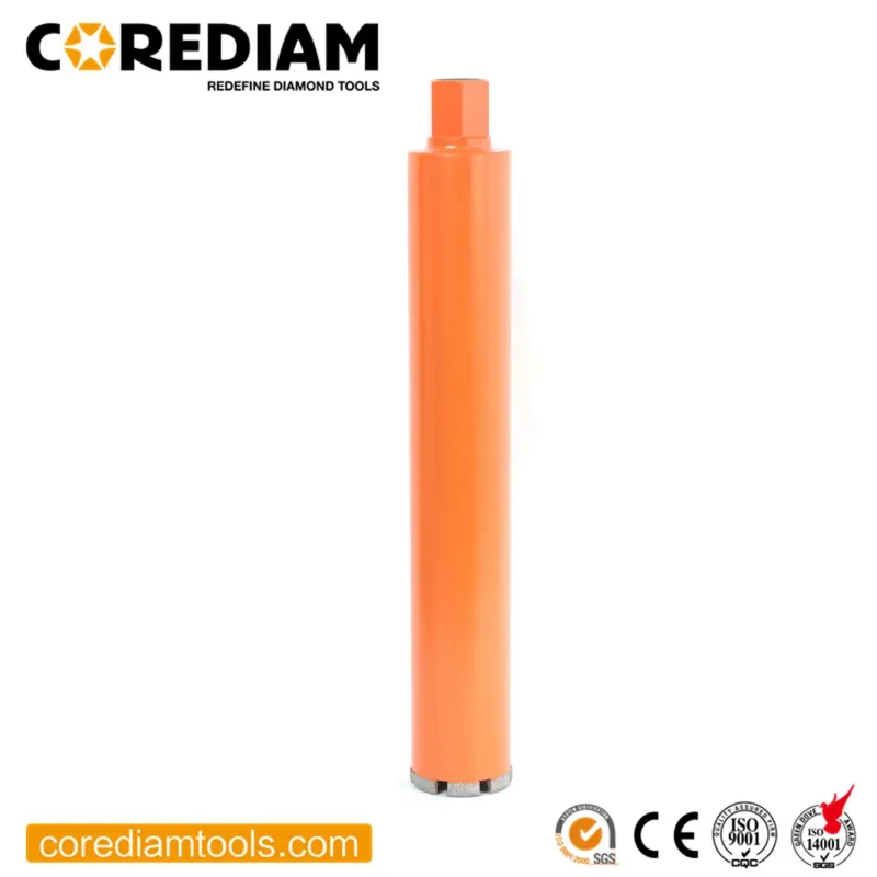 Diamond Wet Core Drill Bits with Mesh Roof Segment for Concrete Drilling