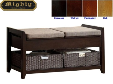 Entryway Flip Top Cushioned Foyer Bench Seat With Storage