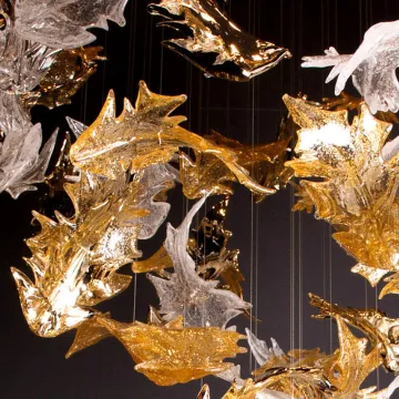 Modern Crystal Glass Pendant Light Chandelier