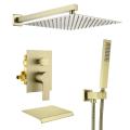 SHAMANDA Brushed Gold Brass Shower Set