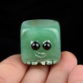 Green Aventurine Cube block Spirit 20mm Handmade Craved Ornaments Home Decoration