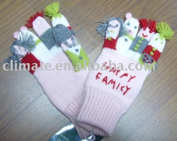 100% Acrylic Knitted Gloves